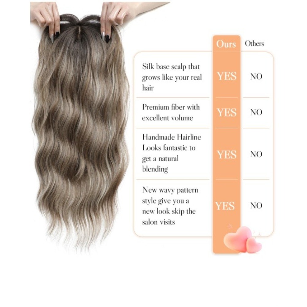 Wavy Clip-In Hair Extension - Ash Brown Balayage - Picture 2 of 7